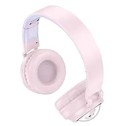 Бездротові навушники Hoco W50 Cute fun BT headphones, BT5.3, AUX, TF, 400mAh, 12h, pink - мініатюра 2