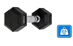 Гантель шестигранна Thunder 2,5 кг (HEXAGONAL-DUMBBELLS-2,5KG) - мініатюра 6