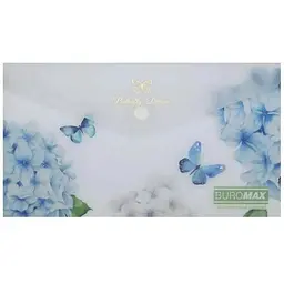Папка на кнопці BUROMAX конверт ARABESKI DL пластик прозорий
