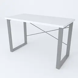 Письмовий стіл Ferrum-decor Драйв 750x1000x600 Сірий метал ДСП Біле 32 мм (FRD-103303) - мініатюра 2