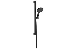 Душовий гарнітур Hansgrohe Raindance Alive Select S EcoSmart зі стійкою Unica E Puro 65 matt black 24600670
