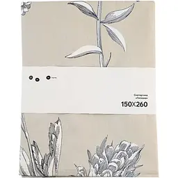 Скатертина МВМ My Home (MVM) Тоскана бежева з принтом 150 x 260 см (KT-19 XL BEIGE/PRINT)