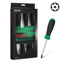 Комплект викруток з отвором T10-T40 6од. Toptul hoz0007680