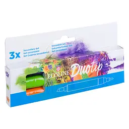 Набір маркерів акварельних двосторонніх Royal Talens ECOLINE DUO TIP Secondary 3шт - мініатюра 4
