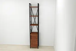 Етажерка 4/34 Ferrum-decor Серії Конект з тумбою 179x34x28 Чорний ДСП Венге (FRD-105537) - мініатюра 3