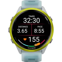 Смарт-годинник Garmin Forerunner 570 47mm Amp Yellow Aluminum with Translucent Whitestone/Turquoise Band (010-02971-01) [138715] - мініатюра 6
