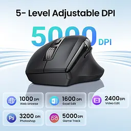Маніпулятор миша бездротова UGREEN M751 Multi-mode Wireless Mouse Black (UGR-45792) - мініатюра 7