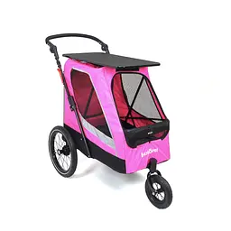 Коляска для домашніх тварин до 35 кг Bestopet Люпосанчик BS-RL-02 Pink зі знімним столиком для грумінгу - мініатюра 1
