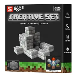 Магнітний конструктор Same Toy Creative Set Stone 20 ел. (MCRAFT-9862-SM)