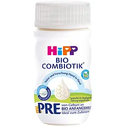 Органічна дитяча рідка молочна суміш HiPP Combiotic Pre з народження 90 мл