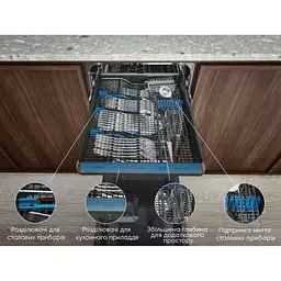 Electrolux Посудомийна машина Electrolux вбудована, 14компл., D, 60см, дисплей, інвертор, 3й кошик, чорний - мініатюра 7