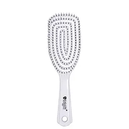 Щітка для волосся масажна Salon Professional продувна спіральна, біла