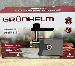 Електрична м'ясорубка Grunhelm AMG181BA насадка для ковбас 1800 Вт - мініатюра 2