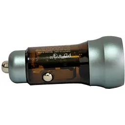 Адаптер в прикурювач автомобіля серий зарядка на 2 роз'єми USB і Type CARQW T-702 38W