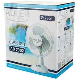 Вентилятор AdlerAD 7302 white настільний/ 45Вт/ D=23см/ автоповорот/ білий (AD7302) - мініатюра 6