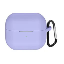 Силіконовий чохол для навушників Samsung Galaxy Buds 3/Buds 3 Pro/Buds 3 FE, Hang Case, фіолетовий, ультратонкий захисний кейс товщиною 2 мм, захист від подряпин, пилу та ударів, компактний, з карабіном для кріплення, ArmorStandart (ARM79985)