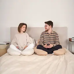 Подушка Sonex Basic Flex для вагітних та відпочинку П-подібна антиалергенна 135x68x25 бежева (SO102579) - мініатюра 8