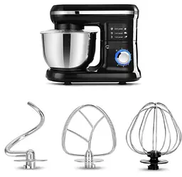 Кухонний комбайн Haeger HG-6668 із металевою чашею 5L 1200W Black (3_01493) - мініатюра 2
