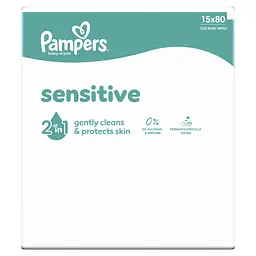 Дитячі вологі серветки Pampers Sensitive 1200 шт. - мініатюра 2
