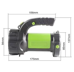 Ручний акумуляторний ліхтар T80-5W+COB 2×18650 зарядка microUSB багатофункціональний прожектор - мініатюра 4