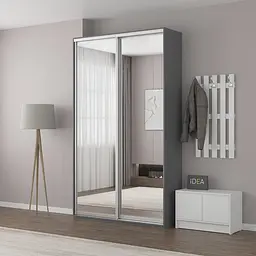 Шафа-купе Idea серія 5 140 x 45 x 210 см Антрацит Дзеркало