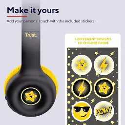 Навушники Trust On-ear Nouna Kids Wireless Mic чорні - мініатюра 7