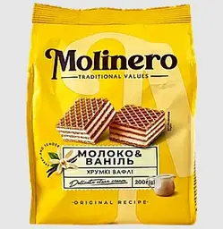 Вафлі Molinero з молочно-ванільним смаком 200 г