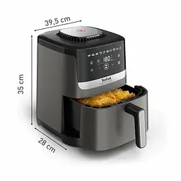 Мультипіч Tefal Easy Fry Silence 1670Вт 5л сенсорне управління 10 програм пластик темно сірий-чорний - мініатюра 3
