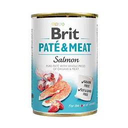 Вологий корм Brit Care Pate & Meat для собак з лососем 400 г (арт.100071/530267)