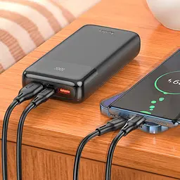 Портативний ЗП Power Bank Hoco J121A Fast 22.5W+PD20W 20000 mAh Black - мініатюра 2