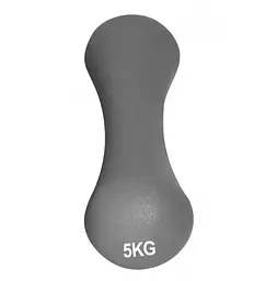 Гантель неопренова PowerPlay 4126 Spartacus 5 кг Сіра 1 шт (PP_4126_5kg) - мініатюра 2