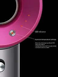 Фен стайлер для волосся Kemei 5 в 1 Supersonic Premium Magic Hair 1600 Вт 5 насадок Рожевий (HD07P) - мініатюра 6