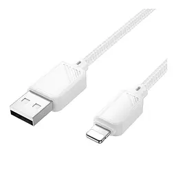 Кабель синхронізації Hoco X113 Nylon braided 2.4A USB-A to Lightning 1m White (36776_3609175) - мініатюра 3