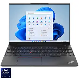 Ноутбук Lenovo ThinkPad E16 Gen 2 Intel Core Ultra 7 155H до 4, 8 ГГц, 16 WUXGA, IPS, 16 ГБ DDR5, 1 ТБ SSD, Intel Arc, Windows 11 Pro, чорний