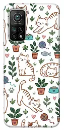 TPU чехол Demsky Cats pattern для Xiaomi Mi 10T