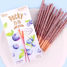 Японські палички Glico Pocky Milk Blueberry Flavor 45г - мініатюра 3