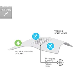 Подушка Sonex U-Shape Antistress для вагітних та відпочинку П-подібна антиалергенна двостороння 135x68x25 см сіра/біла (SO102593) - мініатюра 4