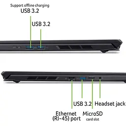 Ноутбук Acer Nitro V 16S ANV16S-61-R9C4 (NH.QXNEU.003) Obsidian Black - мініатюра 7