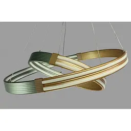 Сучасна люстра Led Linisoln 752-60*40 метал + акрил шампань золото + металево-зелений 1 лампа - мініатюра 2