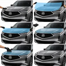 Антигравійна захисна бронеплівка за лекалами для Acura MDX YD4 2022 - передня частина авто (капот бампер крила)) - мініатюра 3