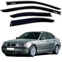 Дефлектори вікон вітровики для Bmw 3 (E46) 1998-2005 Скотч 3M Voron Glass