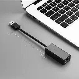 Перехідник USB 3.0 Type-A --> Ethernet RJ45 1000Mb CR111 UGREEN Чорний - мініатюра 3