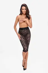 Спідниця Noir Handmade F302 Ambivalence, M, black, мереживо, довжина за коліна, шнурівка ззаду - мініатюра 5