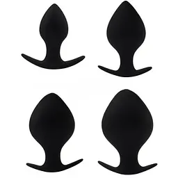 Набір секс-іграшок Black Mont Renegade Spade Plug Kit 4 шт. (чорний)