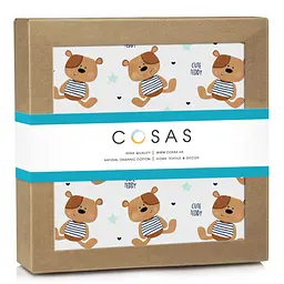 Пелюшки фланелеві Cosas Teddy Bear 100x120 см, бежеві