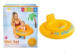 Дитяче надувне коло плотик для плавання Intex My Baby Float 56585 діаметр 70 см від 6 місяців до 1 року
