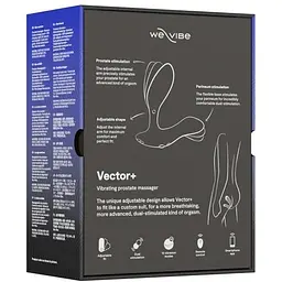 Смарт-вібромасажер простати We-Vibe Vector+ Charcoal Black пульт ДК регульований кут нахилу - мініатюра 9