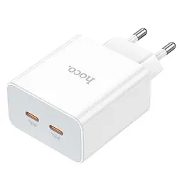 Зарядний пристрій адаптер живлення мережевий Hoco C108A Leader 2 порти USB-C 35 W - мініатюра 8