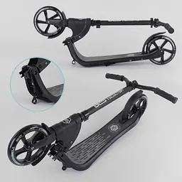 Самокат Best Scooter 92х48х104 см Чорний 000231489 - мініатюра 3