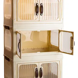Шафа-органайзер Happy Life пластикова складана 47x29x87 см на коліщатах бежева HPS659 - мініатюра 4